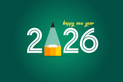 Happy New Year Poster 3d animation branding design graphic design illustration logo motion graphics ui vector