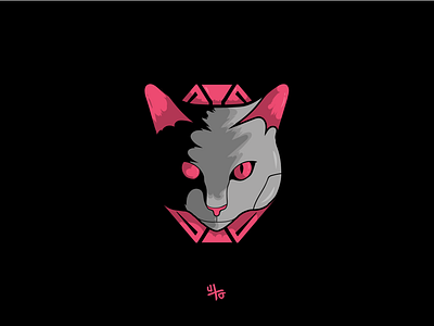 Cyberpunk Gato art branding design graphic graphic design illustration logo minimal ui vector