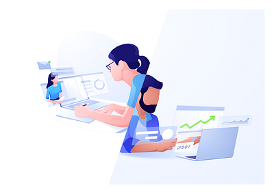 Analytics illustration branding design flat graphic design header illustrasi illustration logo ui vector