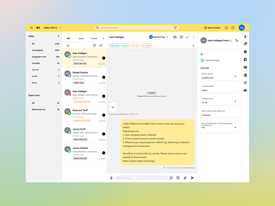 Omnichannel Messaging Platform (Inbox, Chatting) app chating design messaging ui ux web