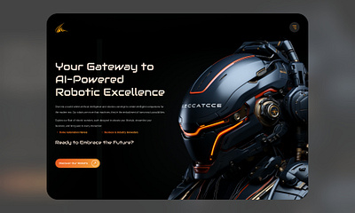 AI Powered Robots Platform 3d branding dailyui dark mode design design inspiration graphic design illustration interface landing page minimalism mockup search typography ui ui design uiux web ui website website mockup