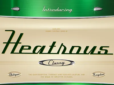 Heatrous branding classic font custom font display font editorial font font font design font style free font headline headline font lettering logo font modern font nostalgic font oblique font retro font stylish font typeface vintage font
