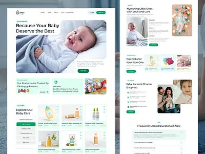 Babyhub- WooCommerce website design baby care products baby care website baby shop template baby skin care web child care products design dribble ecommerce ecommerce ecommerce website kids kids care website oraganic website woocemmerce website