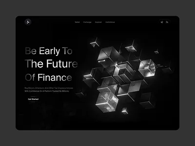 Blockchain Finance Landing Page blockchain blockchain finance landing page crypto exchange landing page product product design web design website