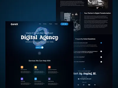 COREX - Digital Agency Website design agency best designer branding business website creatice agency design digital digital studio graphic design landingpagedesign product service top agency ui uiux undercat ux web website website design