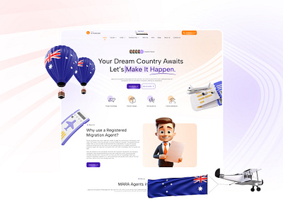 Immigration & Visa Consultancy Website Design | Modern UI figma immigration modern website ui deisgn uiux user interface visa consultancy web design website design