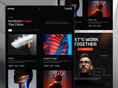 Personal Portfolio Website Design creative portfolio cv cv resume landing page my work page personal portfolio portfolio resume uiux web design website