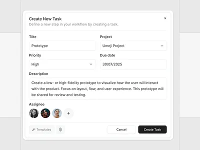 Stackline - Create Task create task dashboard design management task saas task manager ui uiux user experience user interface ux