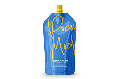 Spout Pouch Packaging Mockup realistic pouch mockup