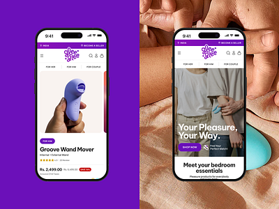 GleeGlee || Mobile Experience Case Study aboxagency branding bundle ecommerce for her for him gleeglee groove waand mover lubes mobileapp responsive shopify ui ux webdesign webdevelopment