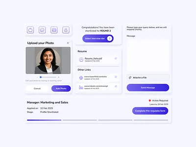 Job Search Portal - Neumorphism & UX Design appdesign candidate profile clean ui concept design daily ui design inspo figma hiring portal interaction design job application job portal job search neumorphism ui upload ux ux design webapp