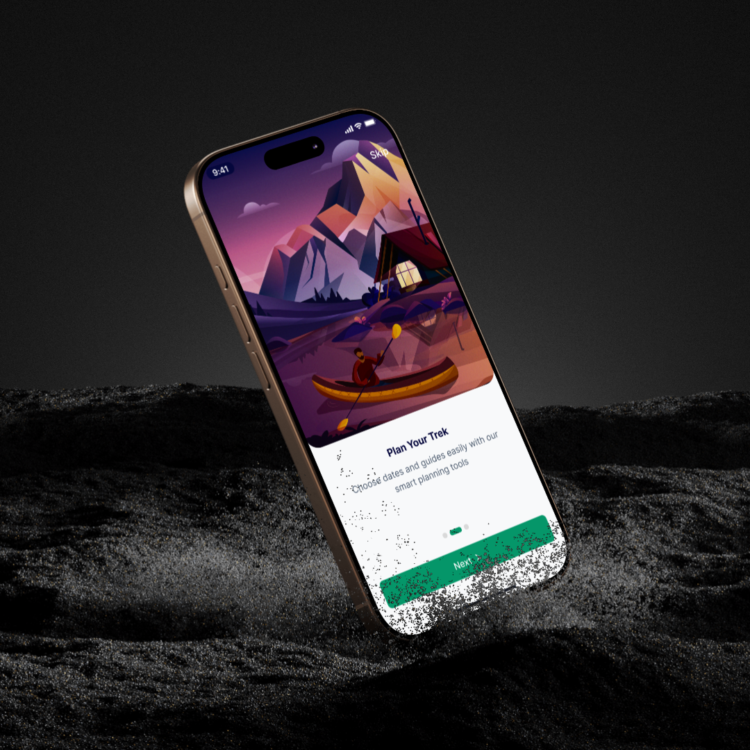 Trekking Mobile App Onboarding User Interface Design! figma onboardingscreen splashscreen trekkingapp uidesign uiux userexperiencedesign userinterface uxdesign