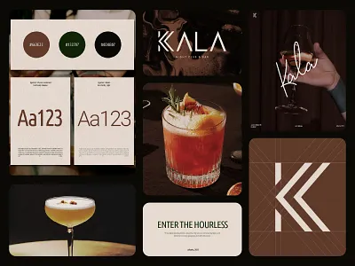 Kala - Visual Identity for Bar bar brand identity branding business color palette corporate design graphic design identity illustration logo night club typography visual identity