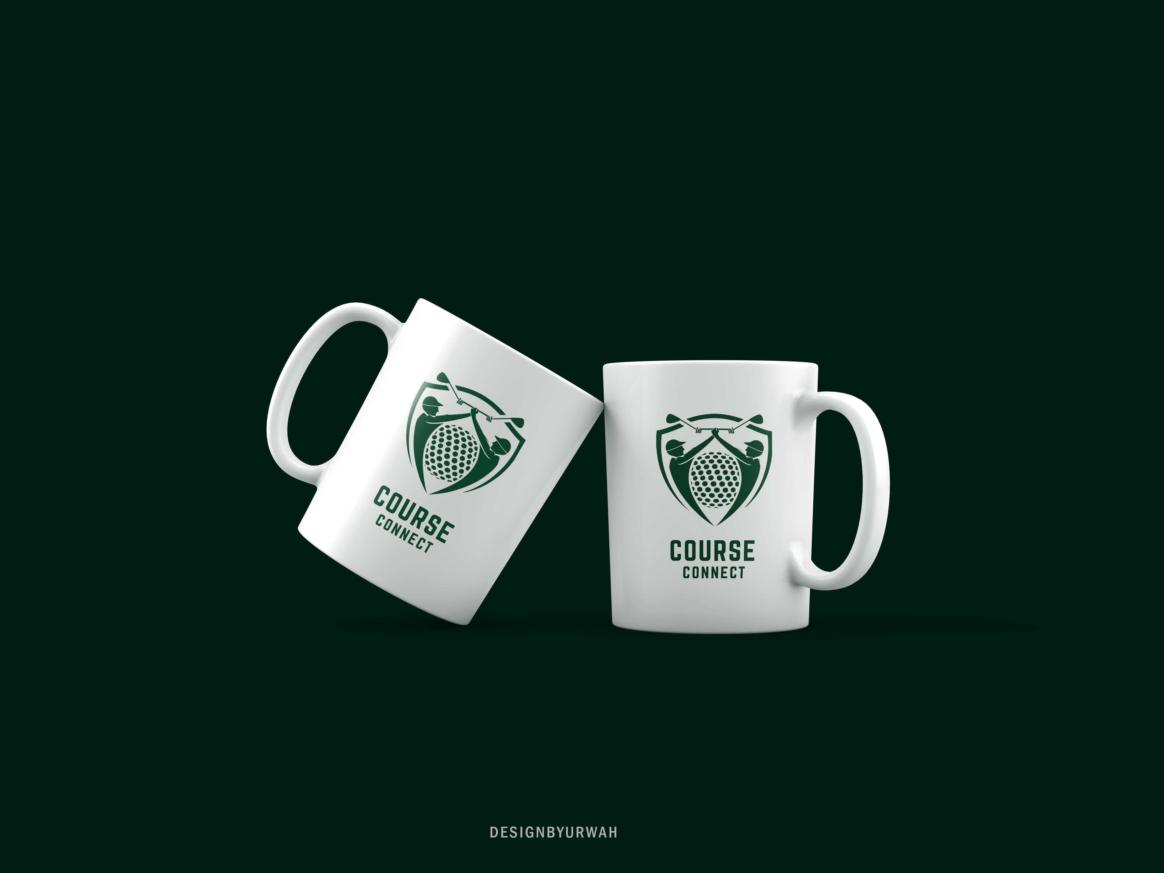 Couse Connect Golf – Complete Brand & UI Design branding businesscard graphic design logo ui