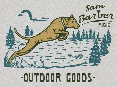 Outdoor Goods artwork badge design drawing graphic design hand drawn illustration merchandise outdoor retro tshirt design vector vintage design