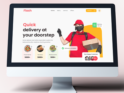 Food Delivery Landing Page Design agency app landing cooking delivery service dribbble best shot food delivery food delivery landing page food delivery website landing page design pizza app product restaurant service ui ux web webdesign website design website designer websitedesign