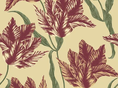 Luxurious Tulips. Seamless pattern fabric fashion floral flower packaging pattern seamless textile tulip vintage