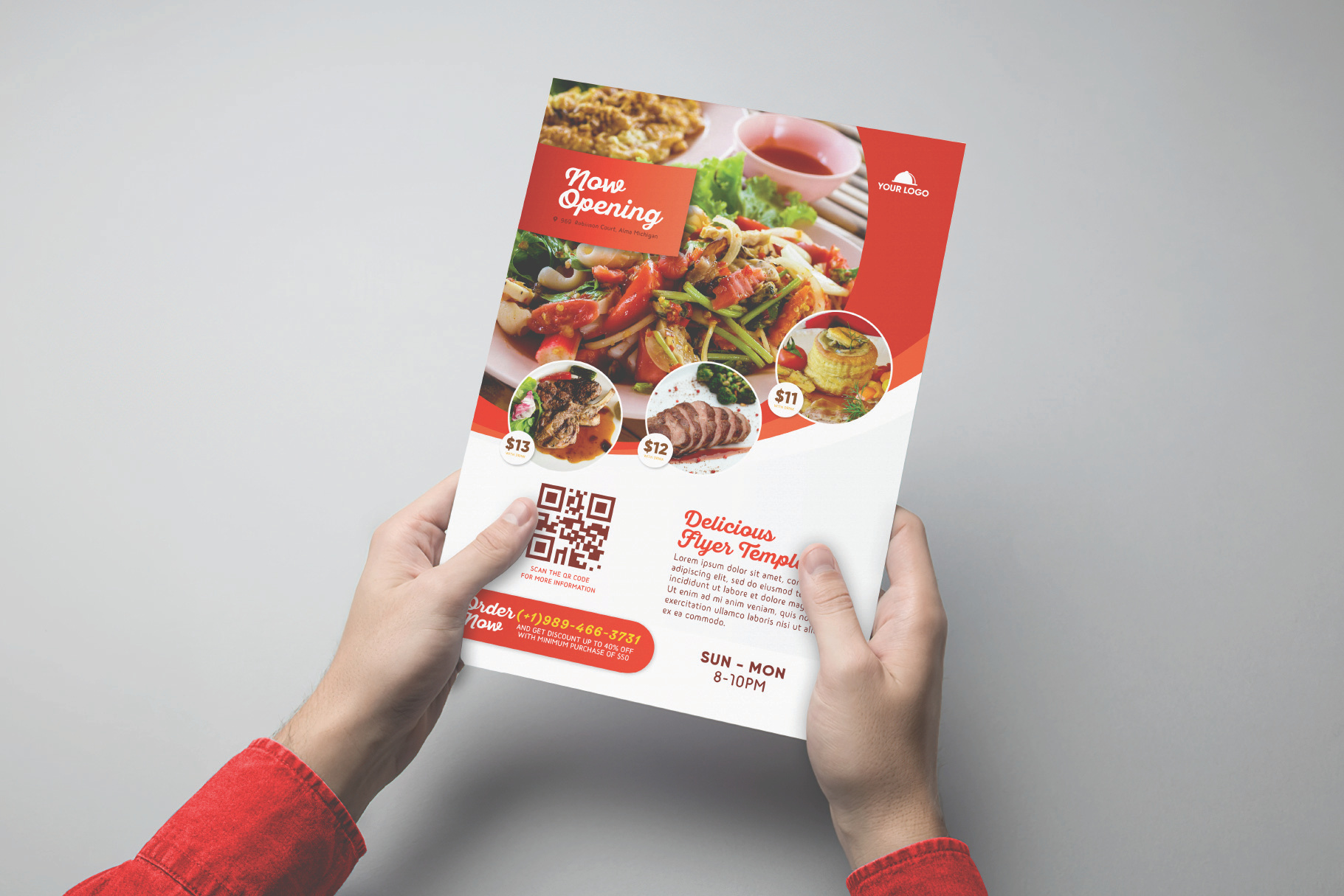 Example of Delicious food flyer design