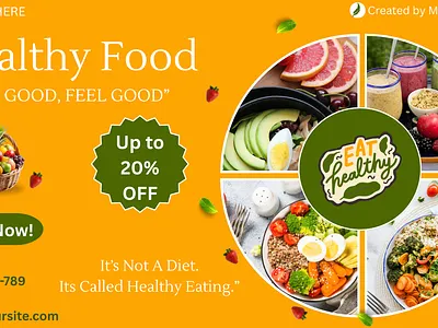 Healthy Food Poster creative design food branding food poster graphic design healthy food poster social media design template design typography design visual design visual identity