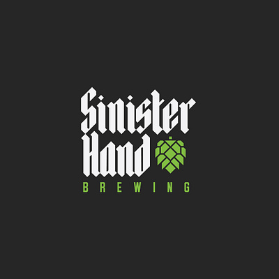 Sinister beer brand branding brewery craft craft beer hops logo