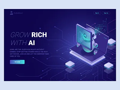 AI Website Banner Section – Clean, Modern & Engaging UI ai landing page ai website banner creative design hero section website banner website hero