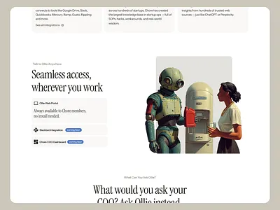 Chore Illustration desktop illustration landing page minimal retro serif ui ux webdesign website