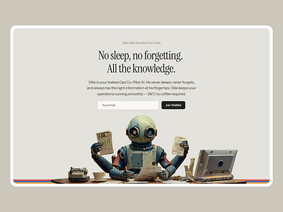 Chore Illustration hero illustration landing page minimal retro serif ui ux webdesign website