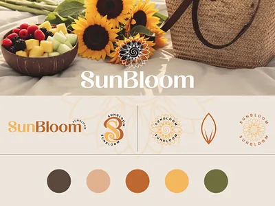 SunBloom bloom brand branding design graphic design groovy illustration logo theme typography ui