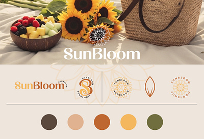 SunBloom bloom brand branding design graphic design groovy illustration logo theme typography ui