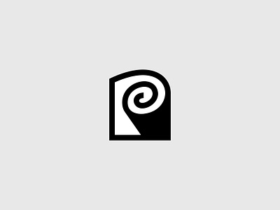Paper Roll bold branding design geometric icon logo minimal monogram office paper roll swirl symbol
