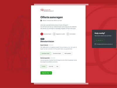 Paardenmestcontainers quote flow figma flow form graphic design quote ui ux