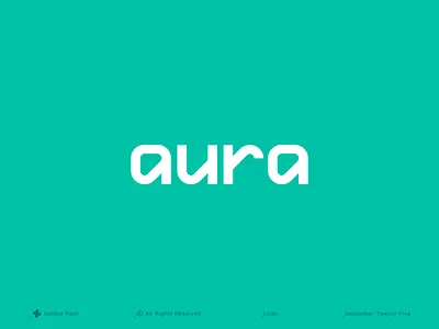 aura wordmark logo brand branding clean elegant emerald geometry good happy lettermark logo minimal modern neutral positive simple text vibe visual identity word wordmark
