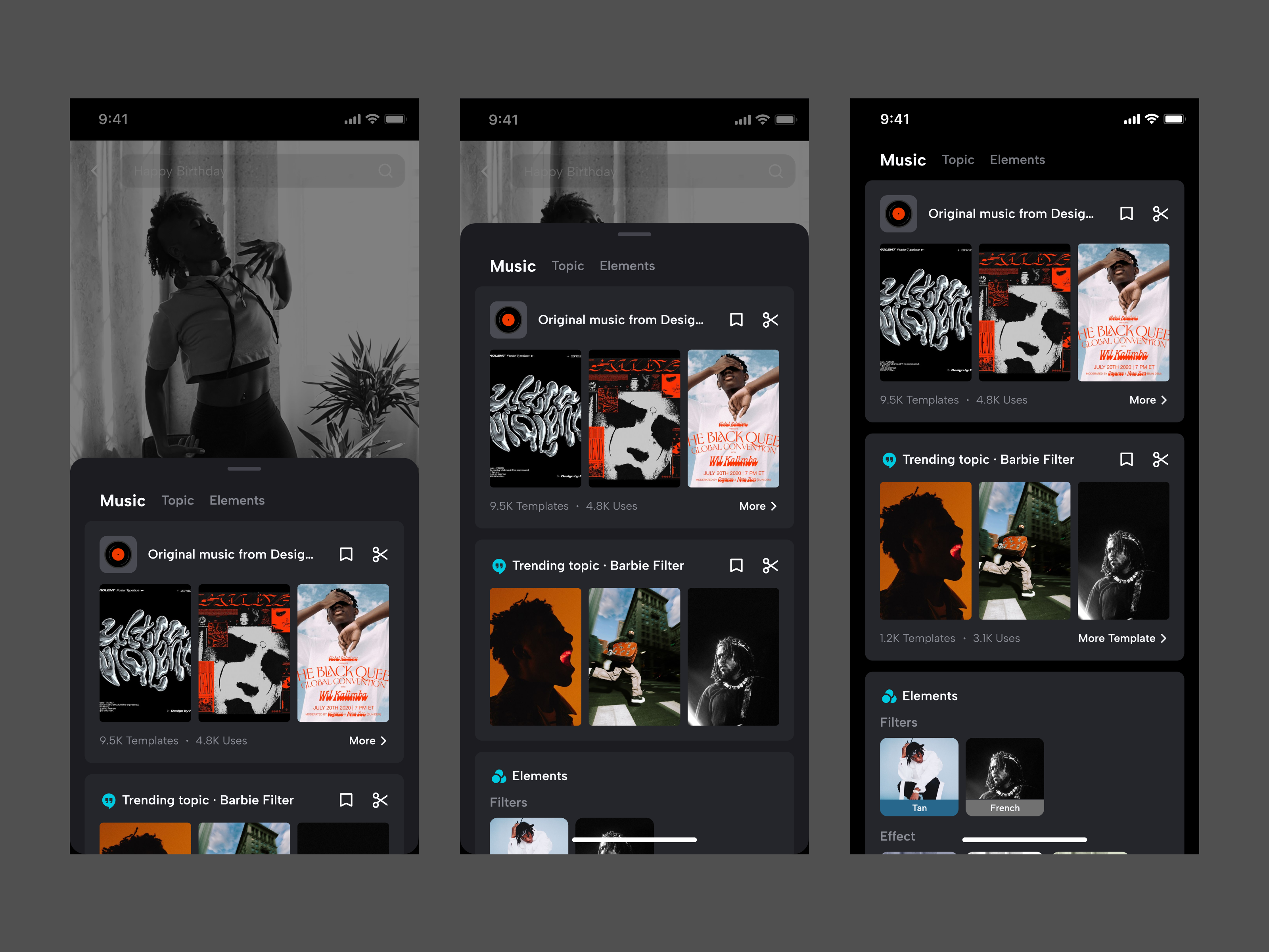 Display of Template Assets 2 capcut design ui ux