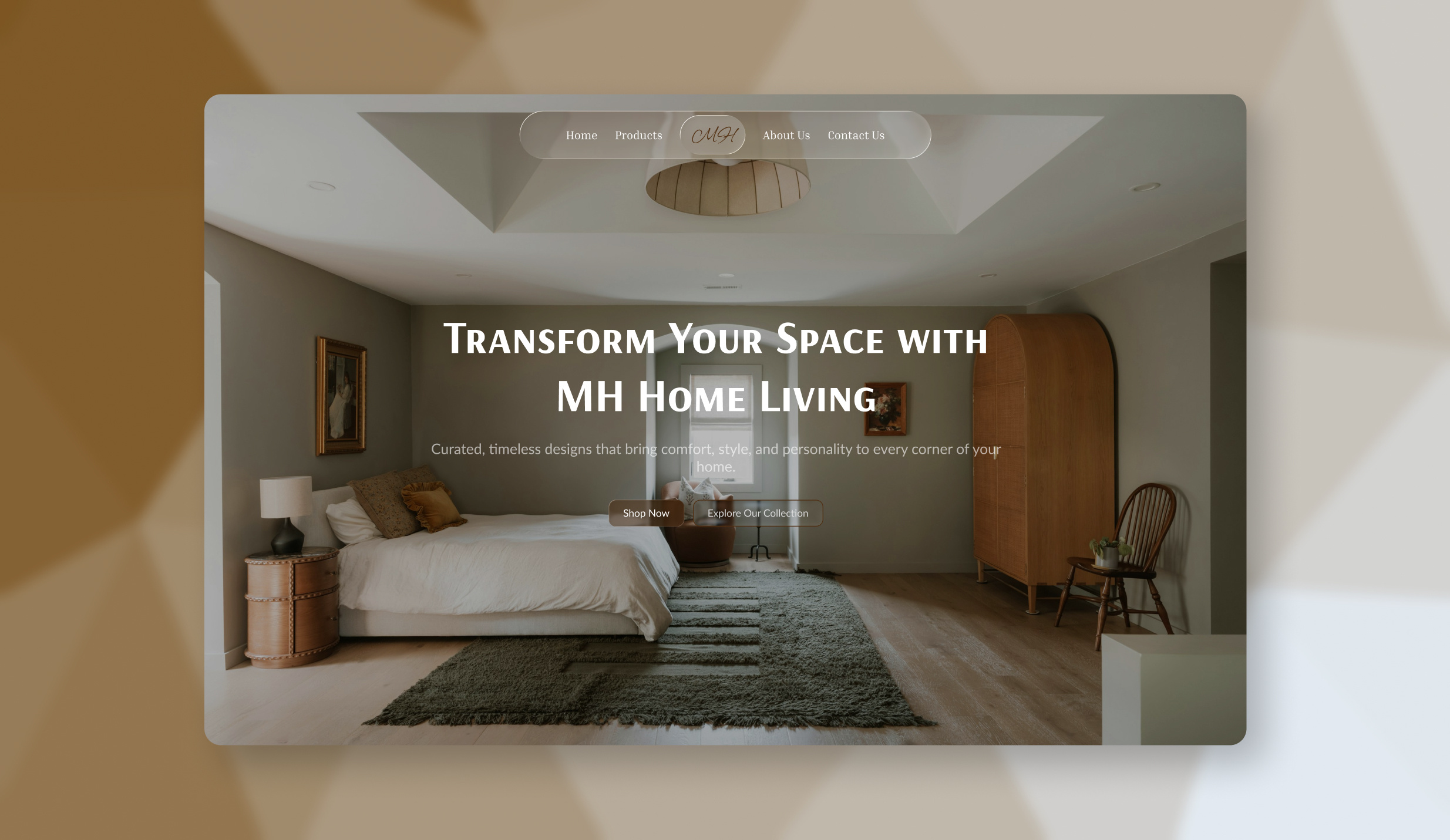 MH Home Living - Website Design Concept branding e commerce website design elegant web design furniture website design graphic design home decor website design interior design website luxury home decor mh home living minimalistic web design modern home design motion graphics responsive web design stylish home interiors ui web design concept