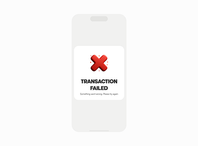 Transaction Failed Modal app component figma fintech graphic design modal transaction ui