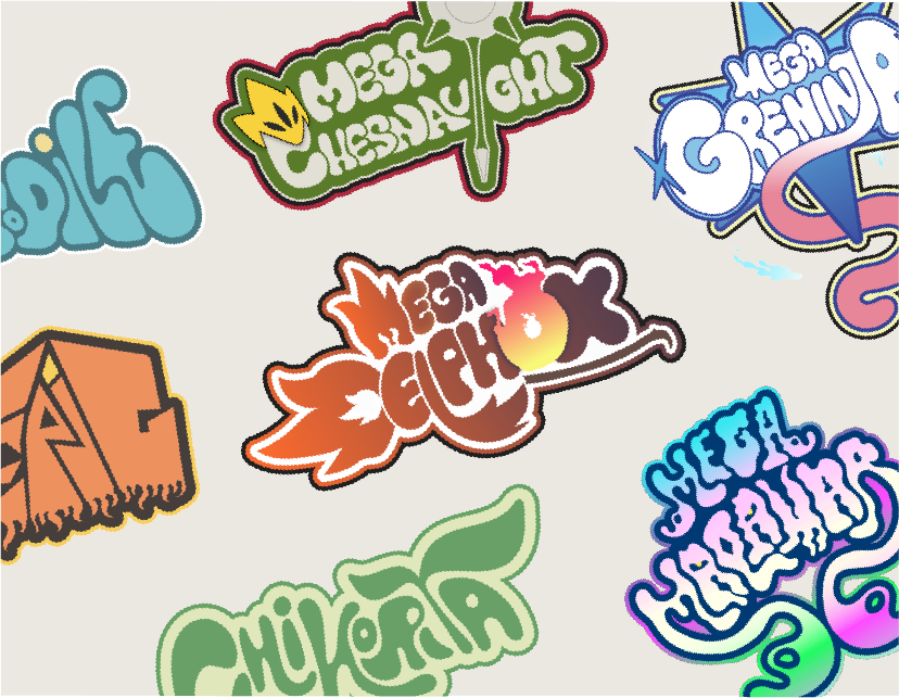 POKÉMON LOGOS art branding font graphic design hand lettering illustrator lettering logo logodesign logomark logotype pokemon type typography