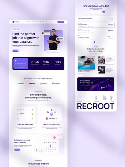 Recruitment Agency Website Design agencywebdesign branding design figma framer illustration landing page midern website design recruitmentwebsite responsive website design ui uiux web design website design