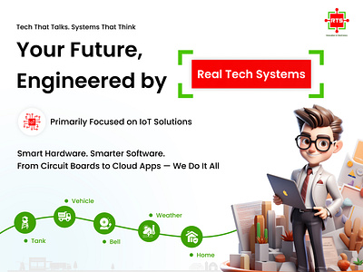 Real Tech Systems - Poster Design's animation app branding design graphic design illustration logo marketing social media typography ui vector