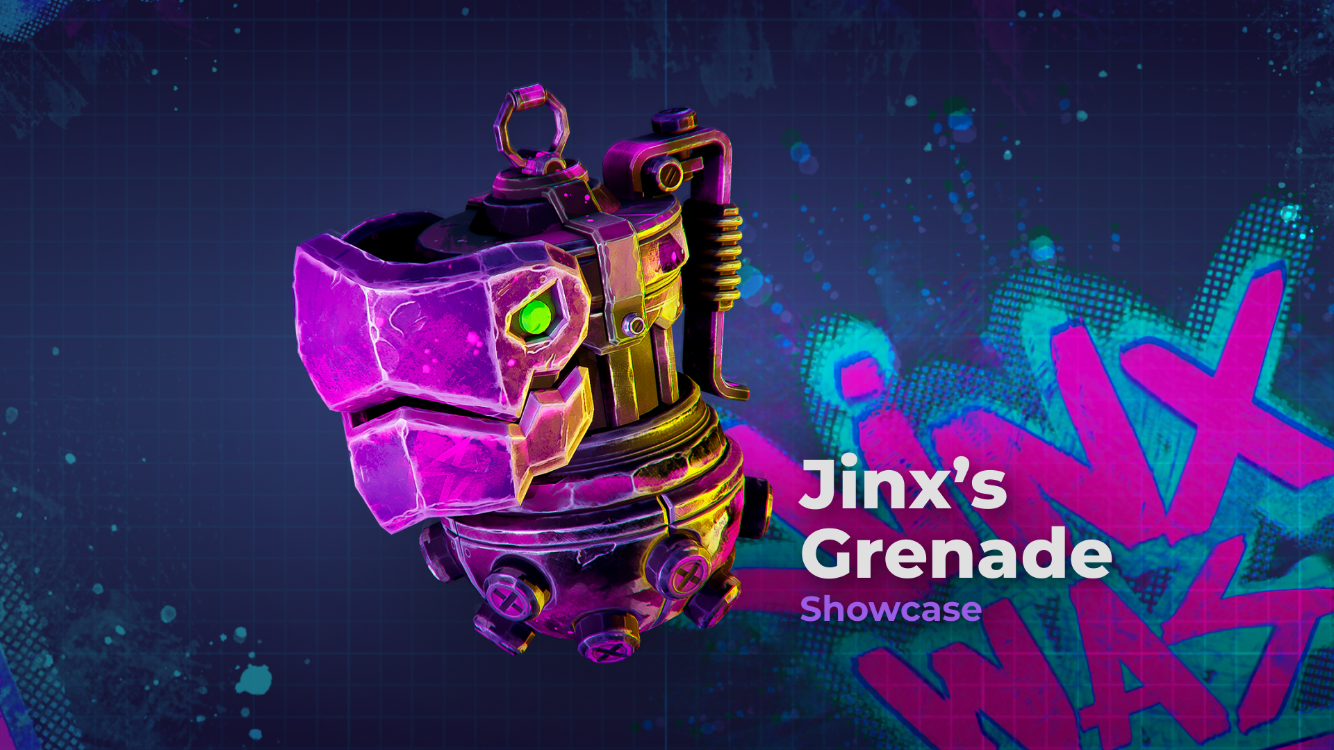 Jinx's Grenade - League of Legends Fan Art 3d 3d art 3d modeling 3d rendering animation arcane cgi fan art game asset hard surface illustration jinx league of legends lol