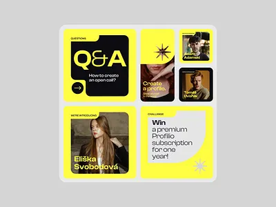 Profilio – visual identity for talent matching platform animation brand identity branddesign branding figma graphic design graphicdesign instagram design instagram post instagram template motion design quote design social media social media template uiux visual design visual identity