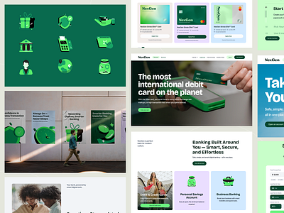 NexGen | Digital Banking Website banking banking web app branding design digital banking finance financial website fintech fintech landing page fintech website landing page online banking saas landing social poster ui ux web design website website design