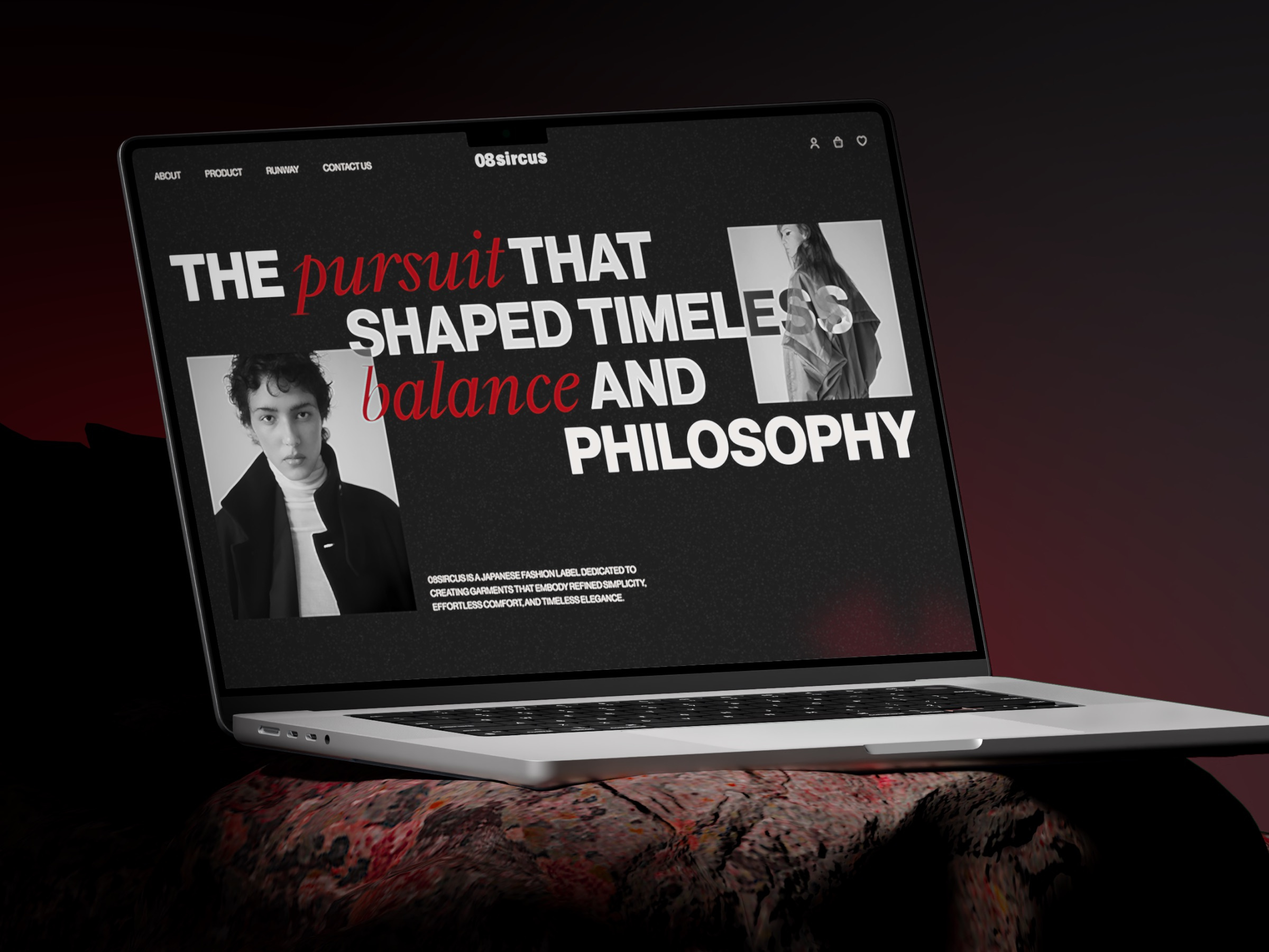 08sircus - Luxury Bold Fashion Ecommerce Website - About Page about page awwwards bold branding company profile dark website ecommerce elegant fashion fashion website landing page luxury minimalist modern shopify ui web design website website designer website page