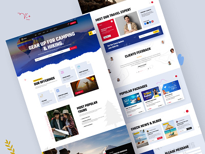 Travel Agency Website 3d adventure branding clean creative design holiday illustration minimal mytrip nature photography travel travel agency travelblogger traveltheworld ui vacation website wonderful