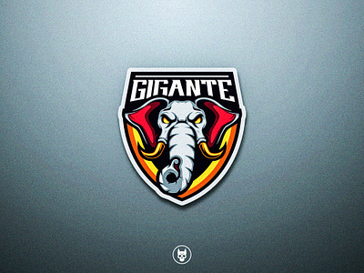 Gigante Elephant animal branding design elephant esports giant gigantic graphic design illustration logo mascot mascot logo mighty monster shield strong vector wild
