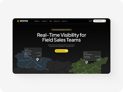 Modern Dark Landing Page - Sales Engagement Platform - SaaS dark theme graphic design landing page marketing design minimalistic modern ui ux