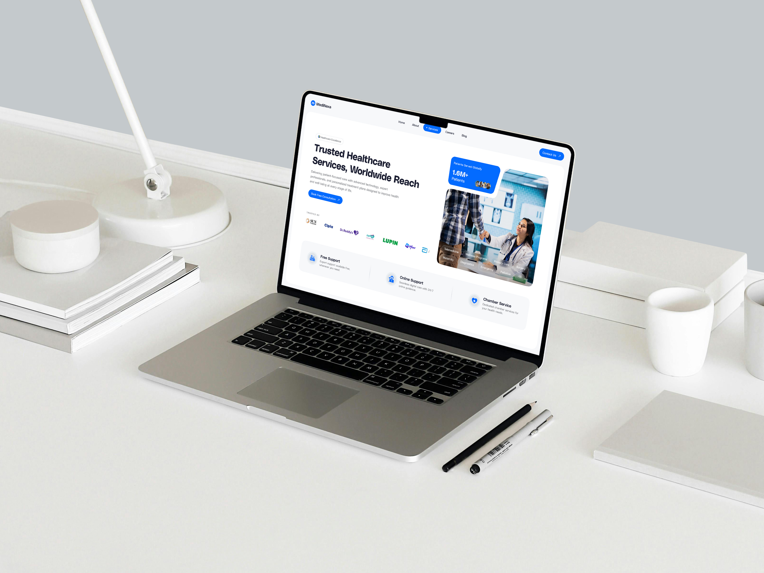 Example of Healthcare Website Landing Page