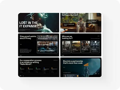 Modern Astronaut Cosmos Pitch Deck - Presentation (Dark Theme) graphic design marketing design modern pitch deck presentation