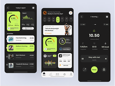 Fitness Tracker Application app design figma fitness fitness tracker ui