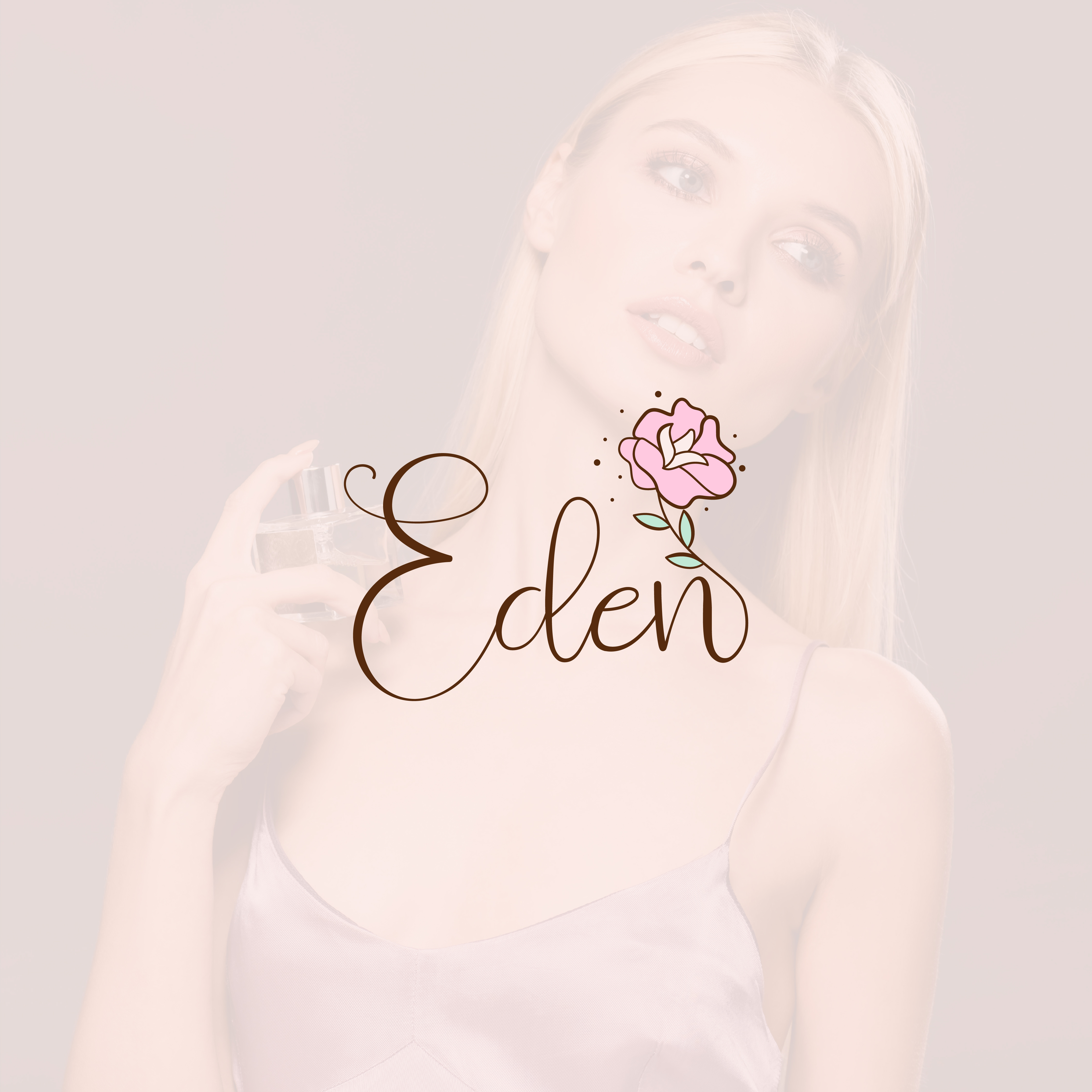 Eden - Beautiful Script Font with Rose Design beauty brand style guide branding creative feminine logo flat fragrance logo identity logo logo design luxury logo minimal minimalist perfume logo script design script font script logo unique website