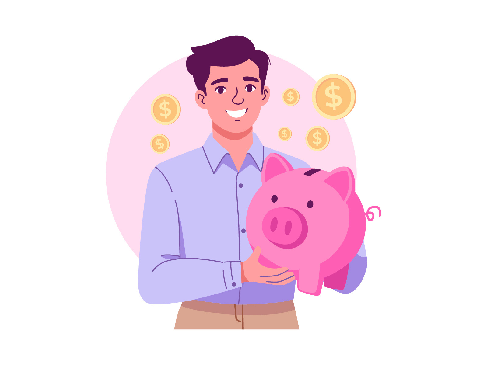 Example of Fin Tech & Business Concept Illustration